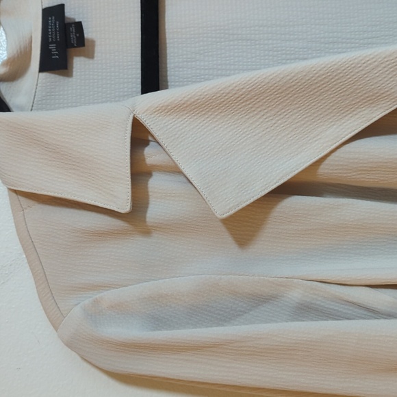 J. Jill Beige Wearever Draped Open Front Light Weight Trench Jacket Small - Picture 6 of 8